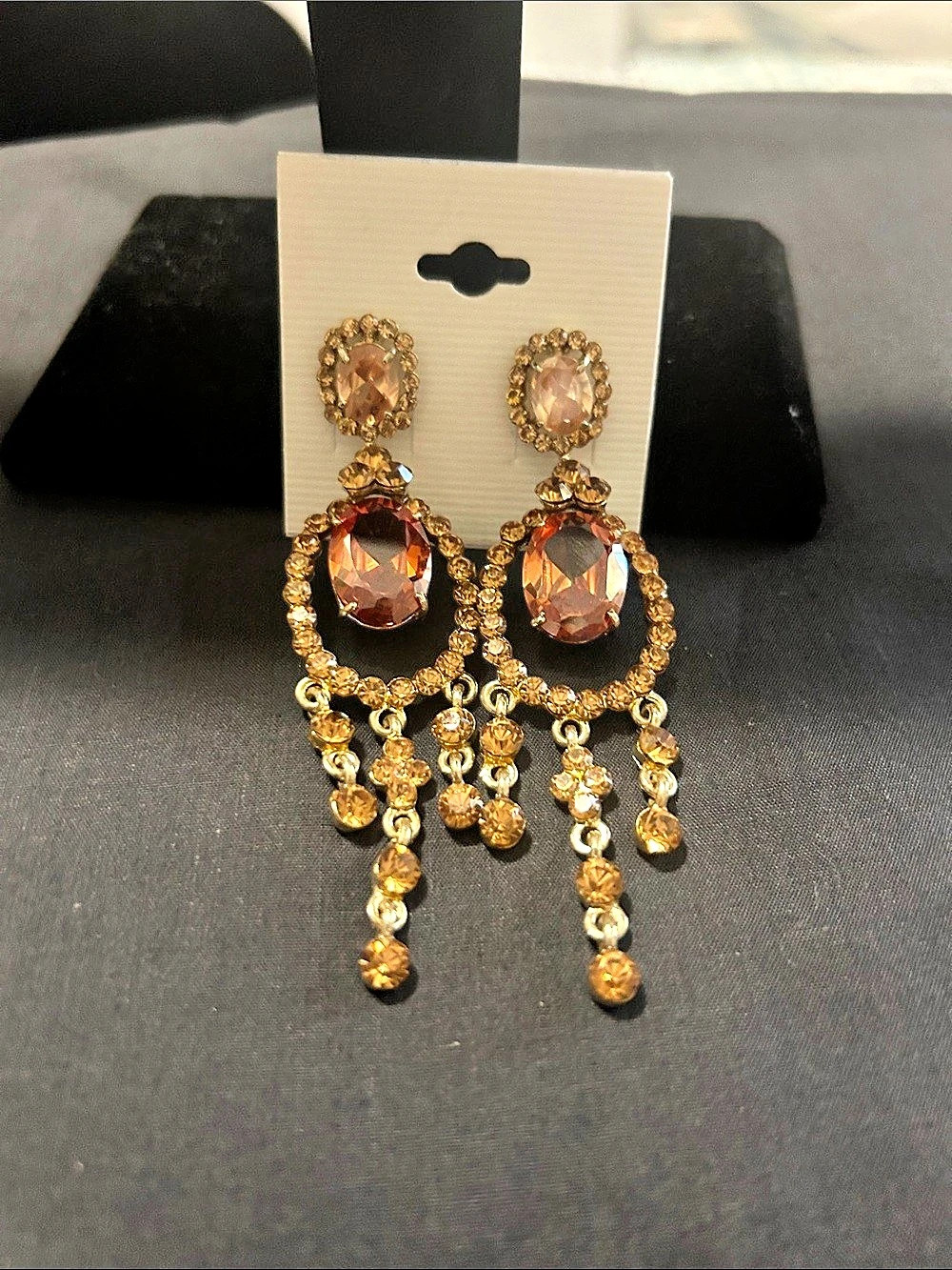 Gold-Tone Dangle Earrings Like New